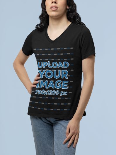 Women Custom V Neck T-Shirt - Urban Arteezi