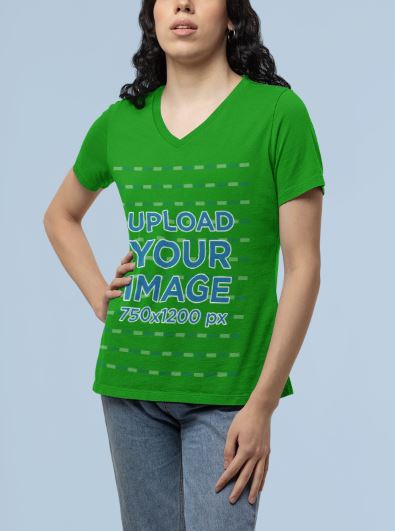 Women Custom V Neck T-Shirt - Urban Arteezi