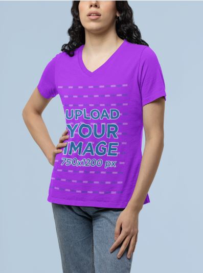 Women Custom V Neck T-Shirt - Urban Arteezi