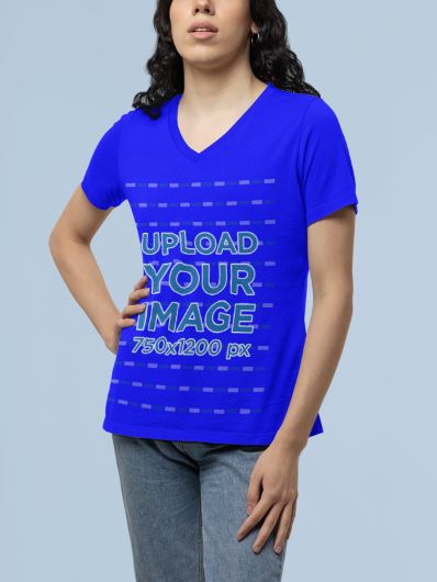 Women Custom V Neck T-Shirt - Urban Arteezi
