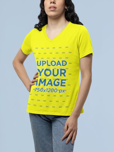 Women Custom V Neck T-Shirt - Urban Arteezi
